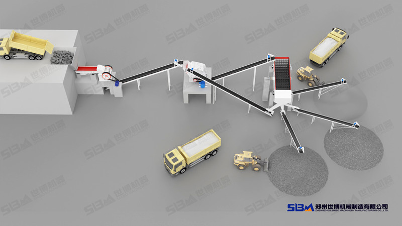 破碎大石頭成套破碎機設備