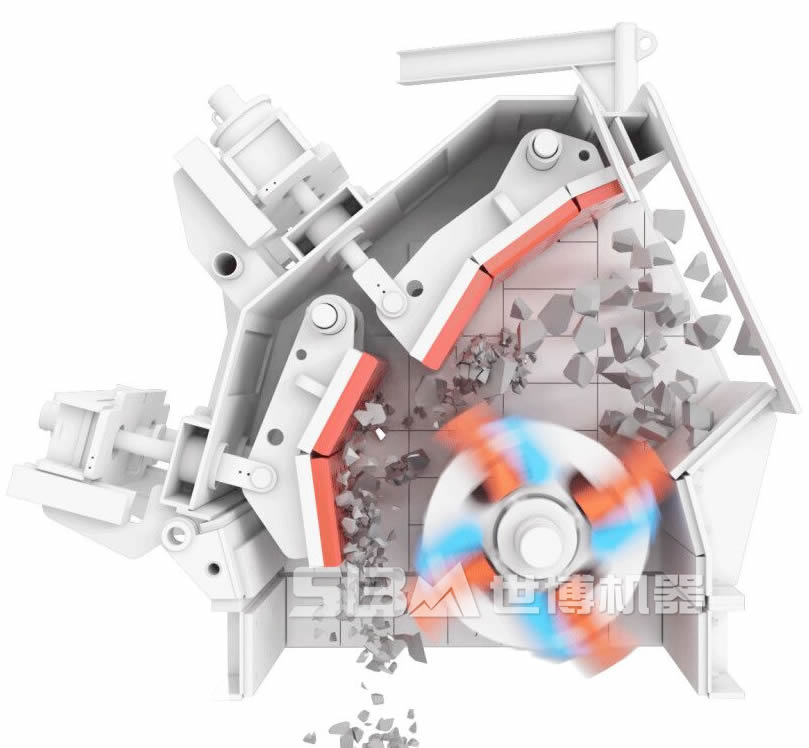 反擊式制砂機內部結構及工作原理圖