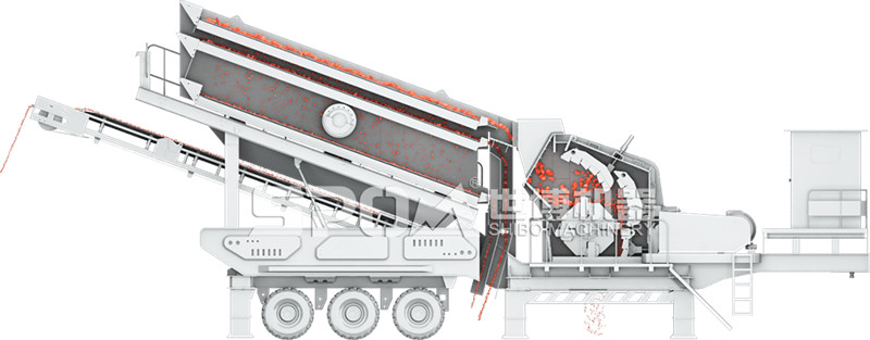移動(dòng)反擊式破碎機(jī)工作原理圖